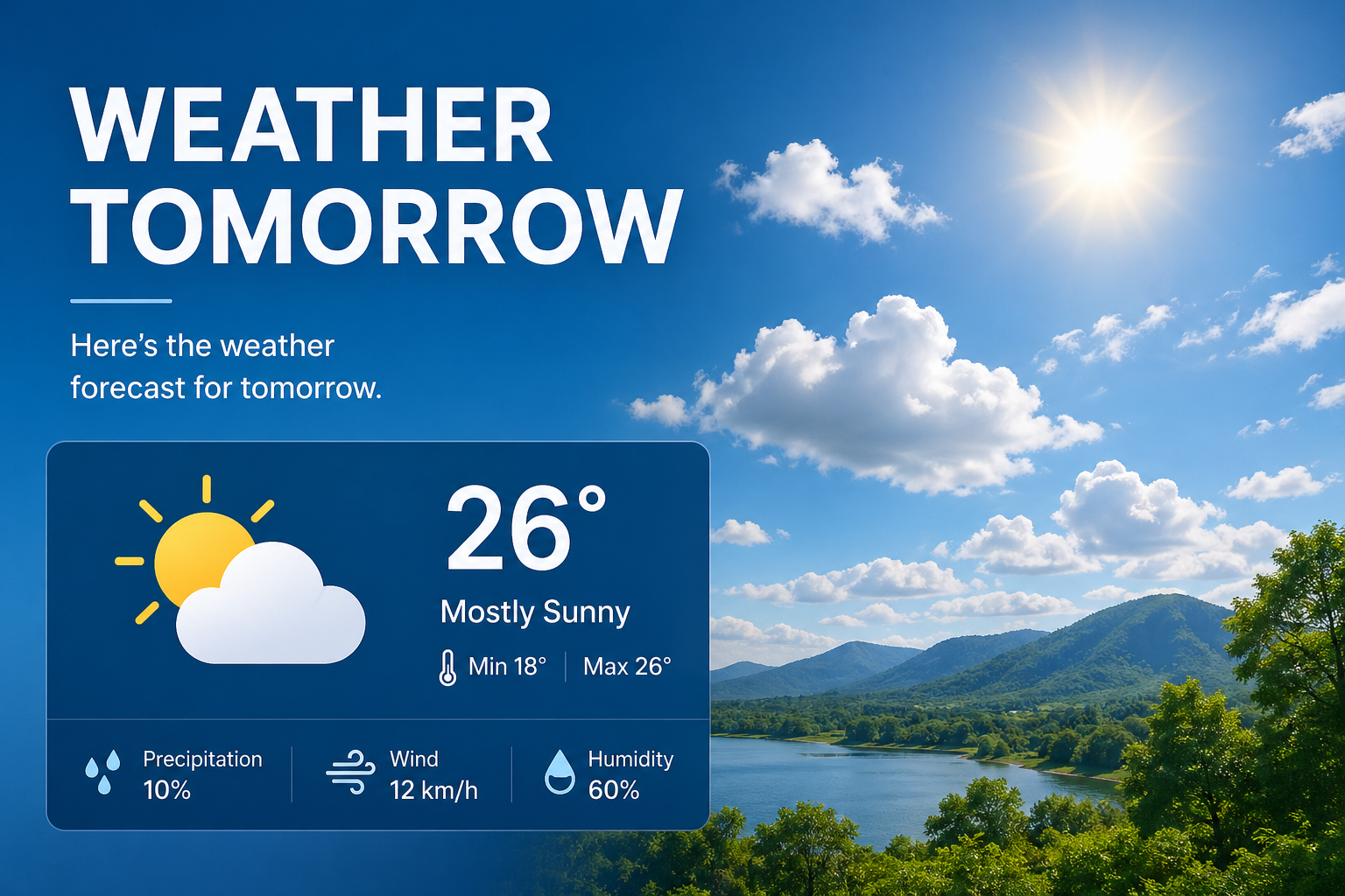 Weather forecast sunny outlook